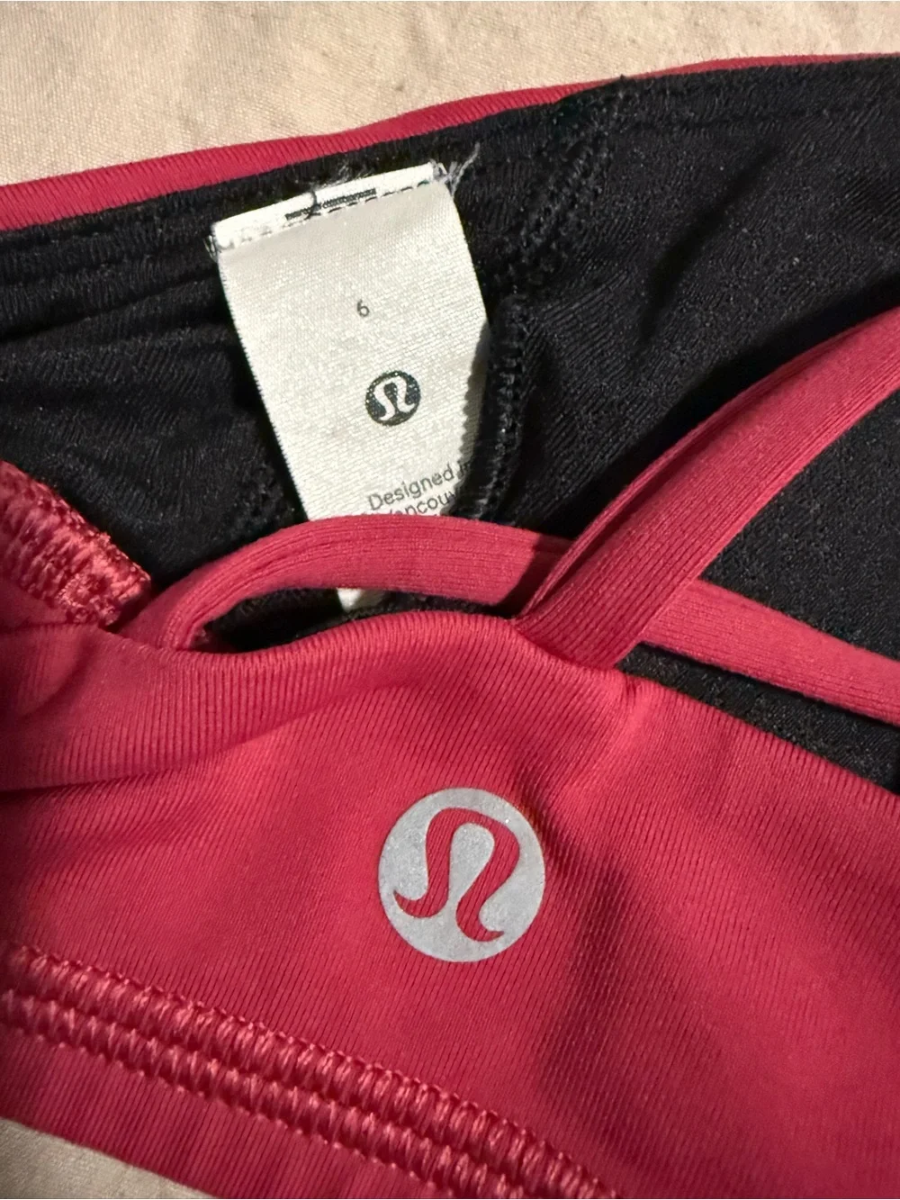 lululemon athletica Women's High-Neck sports bra in Bright Pink
